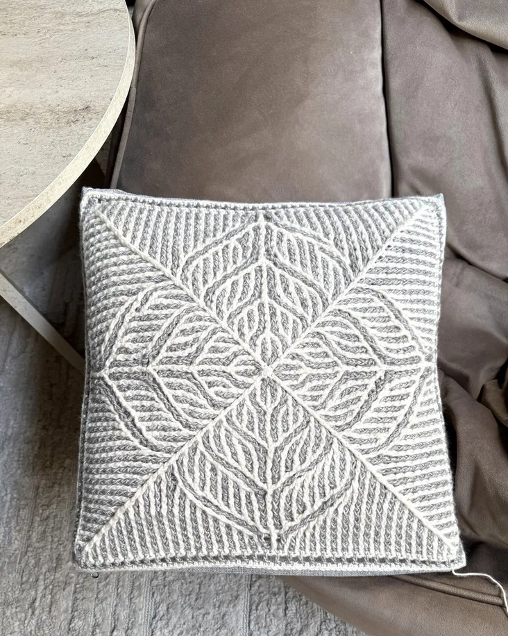 A finished piece in progress, at home